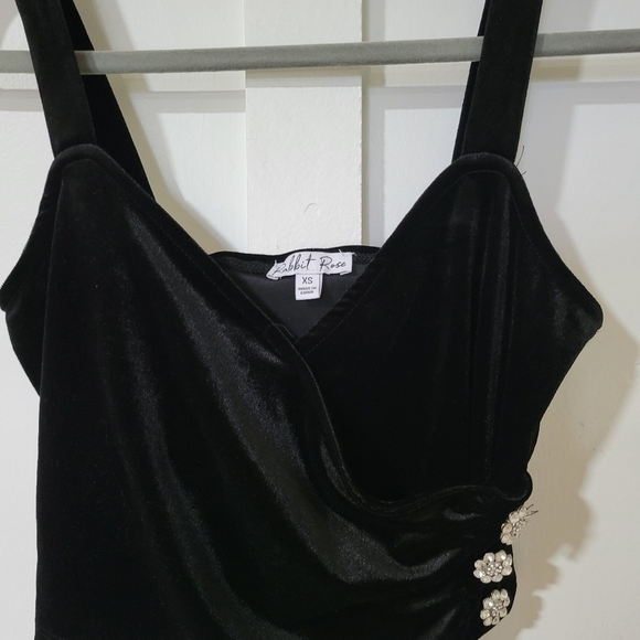 Velvet Black Top with Embellishments - Picture 2 of 8